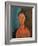 Girl with Pigtails, circa 1918-Amedeo Modigliani-Framed Giclee Print