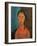 Girl with Pigtails, circa 1918-Amedeo Modigliani-Framed Giclee Print