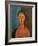 Girl with Pigtails, circa 1918-Amedeo Modigliani-Framed Giclee Print