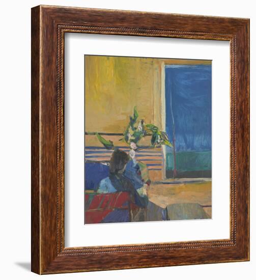 Girl with Plant, 1960-Richard Diebenkorn-Framed Art Print