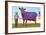 Girl with Purple Cow-null-Framed Art Print