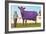 Girl with Purple Cow-null-Framed Art Print