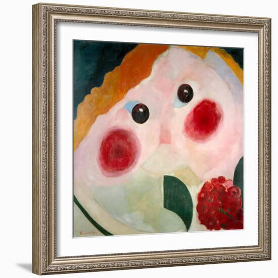 Girl with Ranunculus, 1914-Theo Van Doesburg-Framed Giclee Print