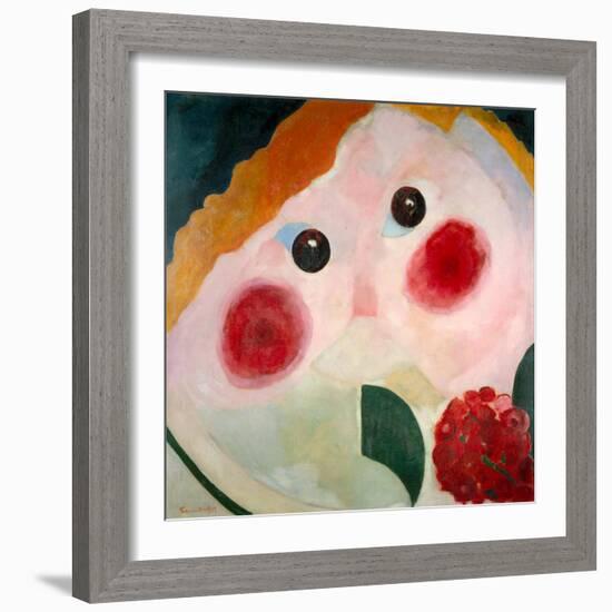 Girl with Ranunculus, 1914-Theo Van Doesburg-Framed Giclee Print