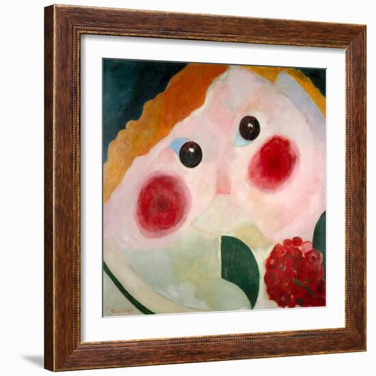 Girl with Ranunculus, 1914-Theo Van Doesburg-Framed Giclee Print