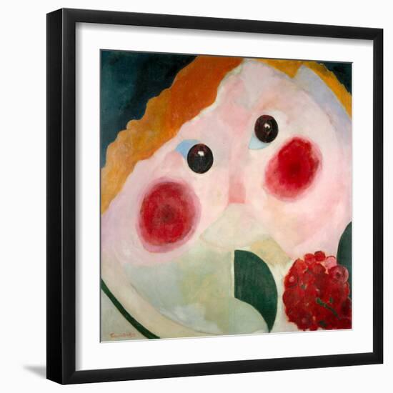 Girl with Ranunculus, 1914-Theo Van Doesburg-Framed Giclee Print