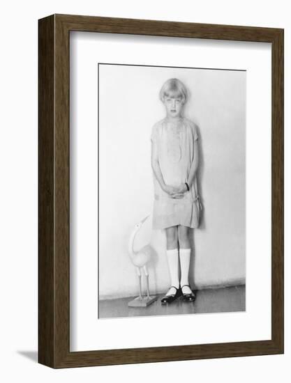 Girl with Stork, Mexico City, C.1926-Tina Modotti-Framed Photographic Print