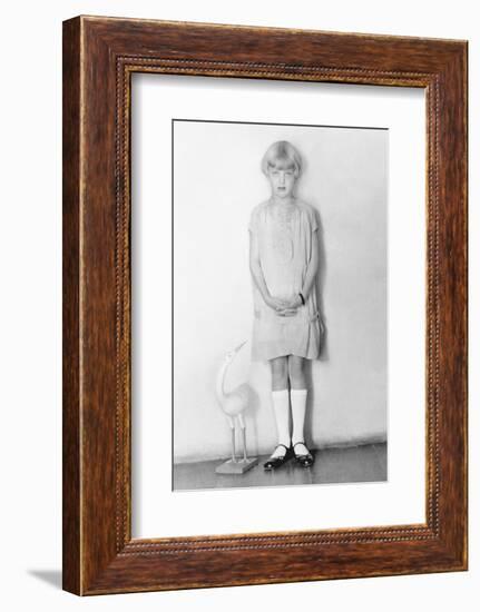 Girl with Stork, Mexico City, C.1926-Tina Modotti-Framed Photographic Print