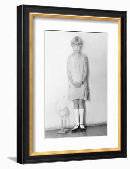 Girl with Stork, Mexico City, C.1926-Tina Modotti-Framed Photographic Print