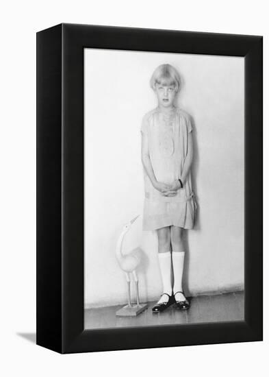 Girl with Stork, Mexico City, C.1926-Tina Modotti-Framed Premier Image Canvas