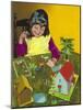 Girl with Toy Farm-Jesus Blasco-Mounted Giclee Print