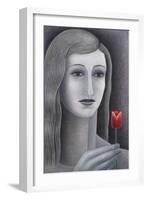 Girl with Tulip-Ruth Addinall-Framed Giclee Print
