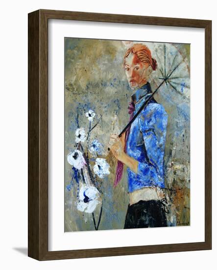 Girl With Umbrella-Pol Ledent-Framed Art Print