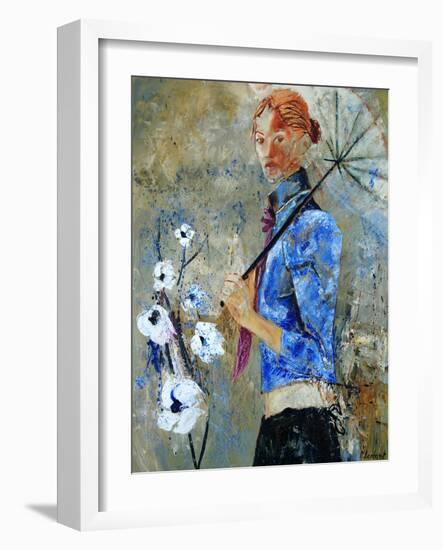 Girl With Umbrella-Pol Ledent-Framed Art Print