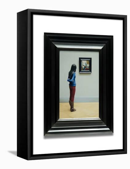 Girl with Vermeer, 2014-Max Ferguson-Framed Premier Image Canvas