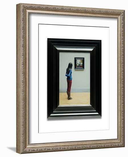 Girl with Vermeer, 2014-Max Ferguson-Framed Giclee Print