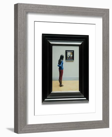 Girl with Vermeer, 2014-Max Ferguson-Framed Giclee Print