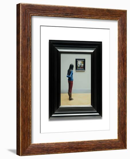 Girl with Vermeer, 2014-Max Ferguson-Framed Giclee Print