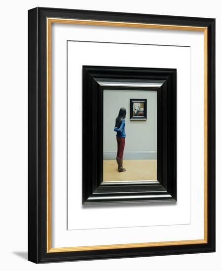 Girl with Vermeer, 2014-Max Ferguson-Framed Giclee Print