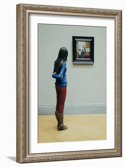 Girl with Vermeer, 2014-Max Ferguson-Framed Giclee Print