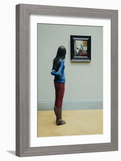 Girl with Vermeer, 2014-Max Ferguson-Framed Giclee Print