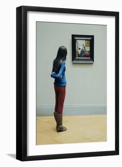 Girl with Vermeer, 2014-Max Ferguson-Framed Giclee Print