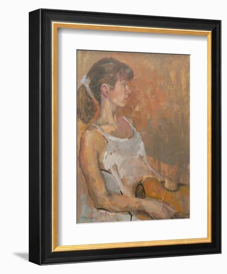 Girl with Violin, 2007-Pat Maclaurin-Framed Giclee Print