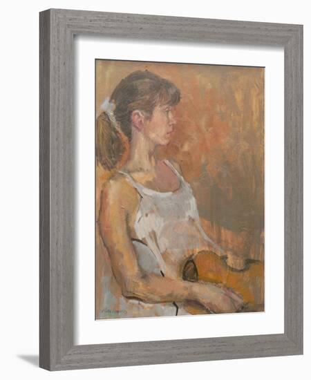 Girl with Violin, 2007-Pat Maclaurin-Framed Giclee Print