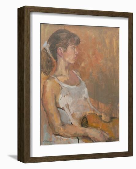 Girl with Violin, 2007-Pat Maclaurin-Framed Giclee Print