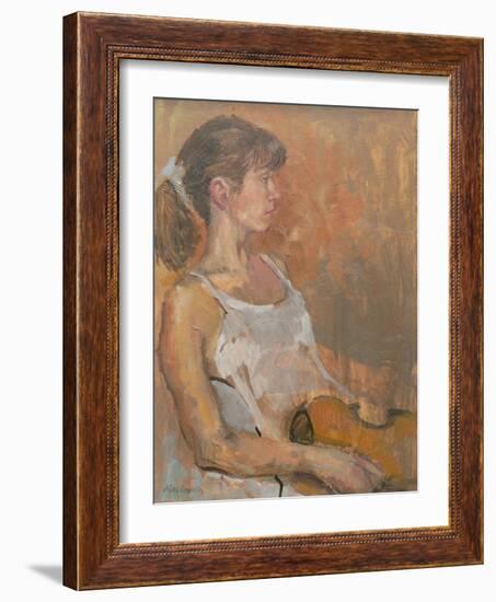 Girl with Violin, 2007-Pat Maclaurin-Framed Giclee Print