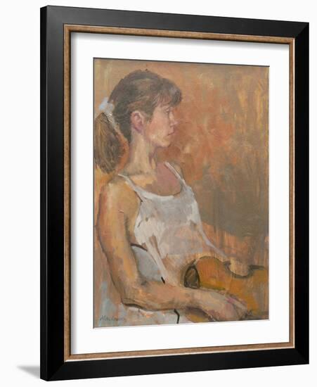 Girl with Violin, 2007-Pat Maclaurin-Framed Giclee Print