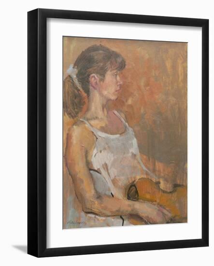 Girl with Violin, 2007-Pat Maclaurin-Framed Giclee Print