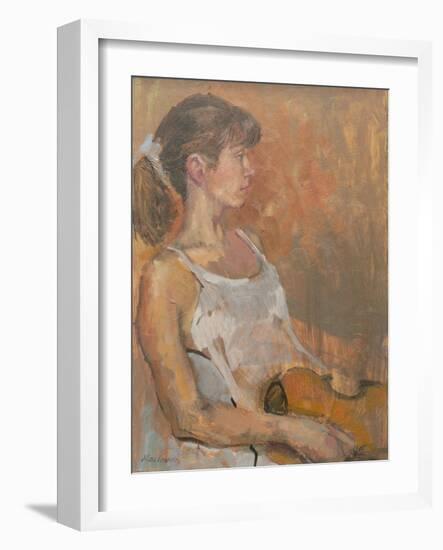 Girl with Violin, 2007-Pat Maclaurin-Framed Giclee Print