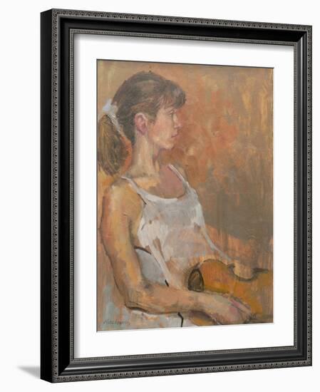 Girl with Violin, 2007-Pat Maclaurin-Framed Giclee Print