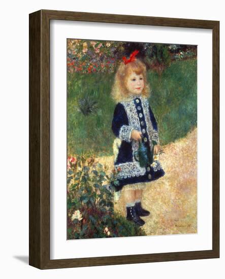 Girl with Watering Can, 1876-Pierre-Auguste Renoir-Framed Premium Giclee Print