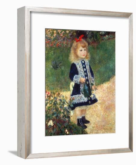 Girl with Watering Can, 1876-Pierre-Auguste Renoir-Framed Premium Giclee Print