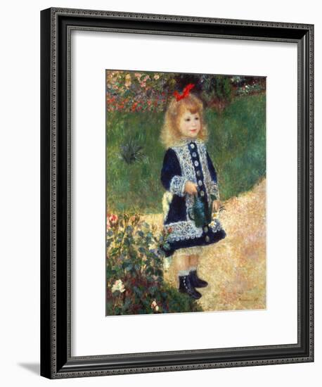 Girl with Watering Can, 1876-Pierre-Auguste Renoir-Framed Giclee Print