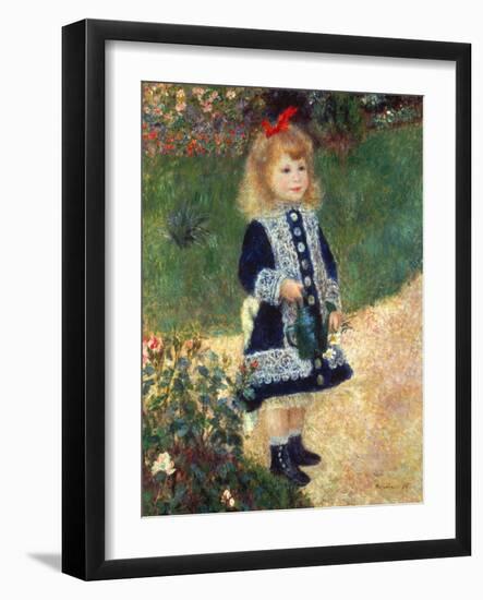 Girl with Watering Can, 1876-Pierre-Auguste Renoir-Framed Giclee Print