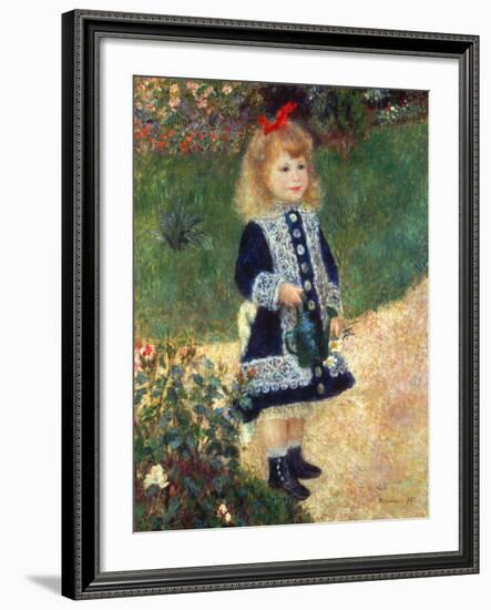 Girl with Watering Can, 1876-Pierre-Auguste Renoir-Framed Giclee Print