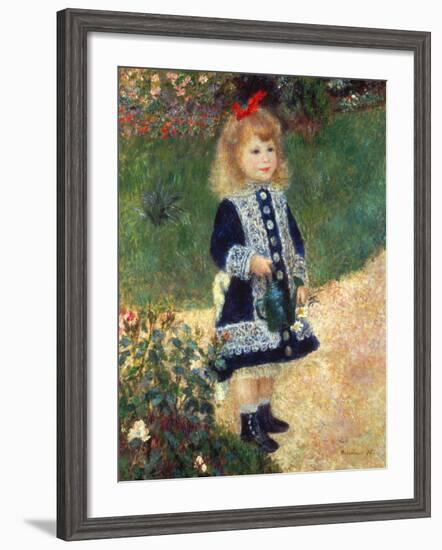 Girl with Watering Can, 1876-Pierre-Auguste Renoir-Framed Giclee Print