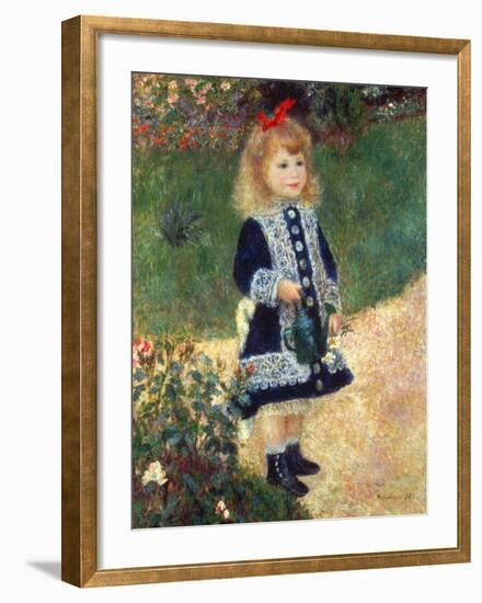 Girl with Watering Can, 1876-Pierre-Auguste Renoir-Framed Giclee Print