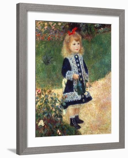 Girl with Watering Can, 1876-Pierre-Auguste Renoir-Framed Giclee Print