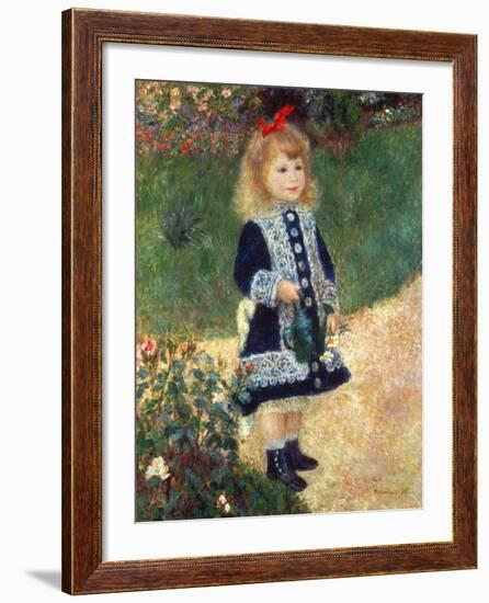 Girl with Watering Can, 1876-Pierre-Auguste Renoir-Framed Giclee Print