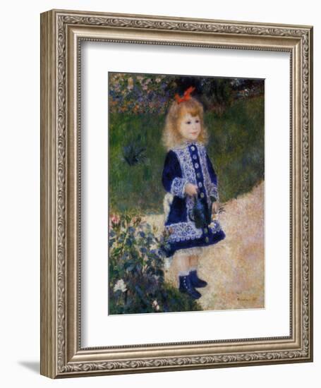 Girl with Watering Can-Pierre-Auguste Renoir-Framed Art Print