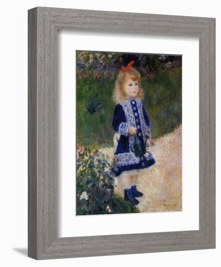 Girl with Watering Can-Pierre-Auguste Renoir-Framed Art Print