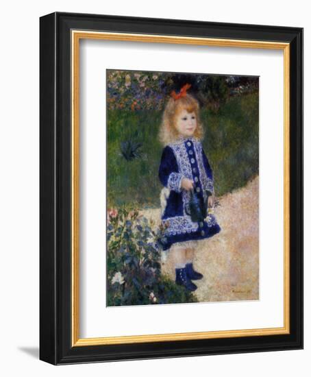 Girl with Watering Can-Pierre-Auguste Renoir-Framed Art Print