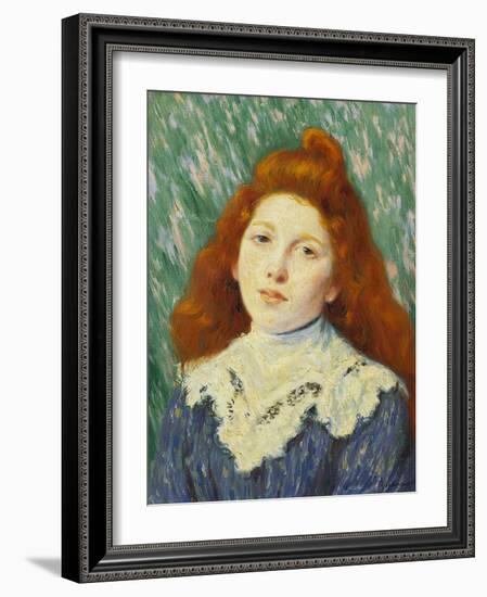 Girl with White Small Collar-Claude Monet-Framed Giclee Print