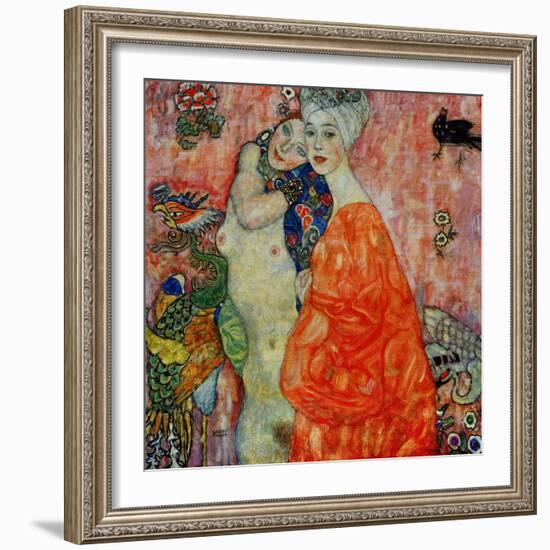 Girlfriends, 1916-1917-Gustav Klimt-Framed Giclee Print