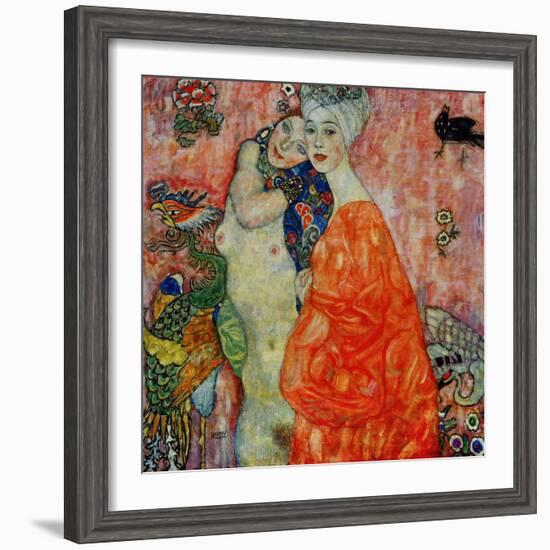 Girlfriends, 1916-1917-Gustav Klimt-Framed Giclee Print