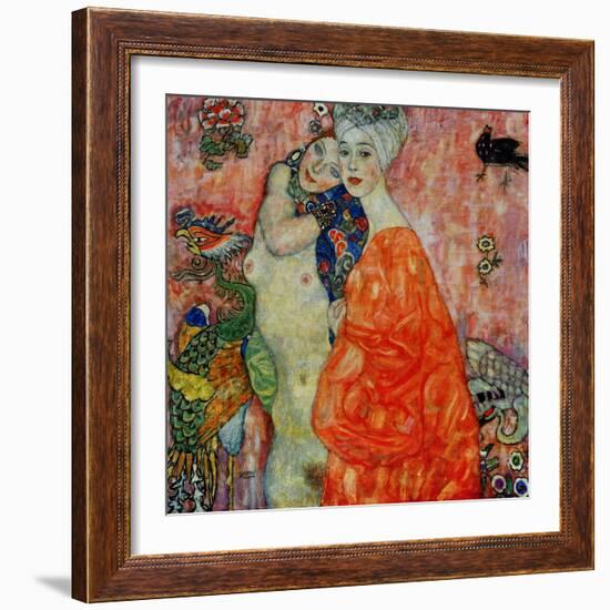 Girlfriends, 1916-1917-Gustav Klimt-Framed Giclee Print